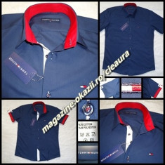 CAMASA 3XL BARBATI BLEUMARIN GEN FIRMA TOMMY HILFIGER REGULAR FIT MANECA SCURTA foto