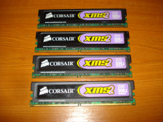 Memorii ram ddr2 corsair XMS 2 4GB 675Mhz CL4 4-4-412 dual ch PC2 5400 foto