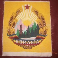 UNICAT!! Stema Romaniei comuniste, RSR, noua, eticheta de pret originala foto