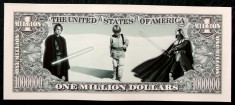 SUA 2013 Anakin Skywalker Darth Vader Star Wars One Million Dollar UNC ** foto