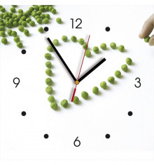 Ceas de perete din MDF - boabe de mazare - My Clock foto