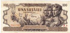 Bancnota 100 lei 5 decembrie 1947 XF/a.UNC (2) foto