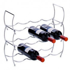 Suport sticle de vin metalic foto