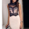 Rochie midi stil creion cu bust din dantela