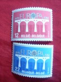 Serie Belgia 1984 Europa CEPT Conferinta 2 val., Nestampilat