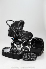 Baby Merc JUNIOR Plus 3 in 1 Black Flowers foto