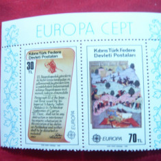 Serie Cipru- Turcia 1982 Europa CEPT - bloc Desene Copii , 2 val.