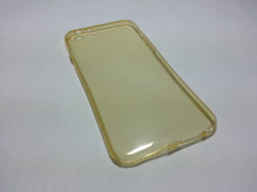 Husa silicon slim Gold iphone 6 / 6s cu protectie camera si dopuri antipraf foto