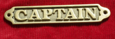 Placa de usa din bronz - Captain / ( Capitan) !!!!! foto