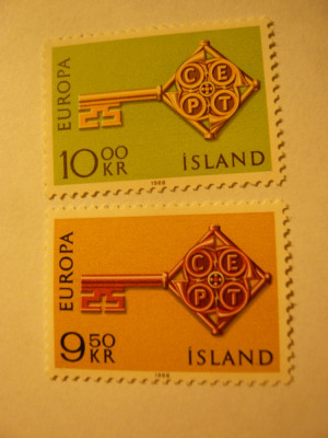 Serie Islanda 1968 Europa CEPT 2 val. foto