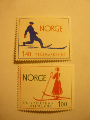 Serie Norvegia 1975 Sport -Ski , 2 val. foto