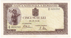 Bancnota 500 lei 2 IV 1941 filigran vertical XF/a.UNC (1) foto