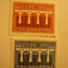 Serie Danemarca 1984 Europa CEPT Posta 2 val.