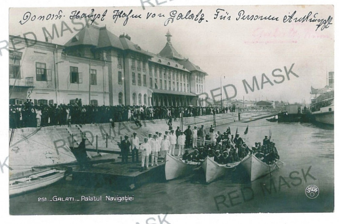 1823 - GALATI, Navy Palace - old postcard, real PHOTO - unused
