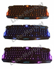 Tastatura gaming iluminata in 3 culori M200 USB foto