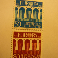 Serie Liechtenstein 1984 Europa CEPT , 2 val.