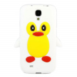 Husa silicon pinguin alb Samsung Galaxy S4 i9500 i9505 + folie ecran