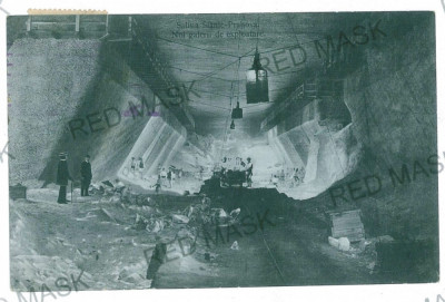 2886 - SLANIC PRAHOVA, salt mine - old postcrd - used - 1909 foto