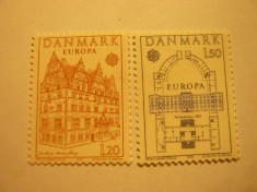 Serie Danemarca 1978 Europa CEPT ,2 val. foto