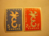 Serie Belgia 1958 Europa CEPT , 2 val., Nestampilat