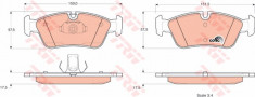 Set placute frana BMW 3 320d, TRW foto