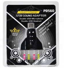 Placa de sunet dubla 3D Audio Sound pe USB foto