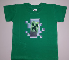 Tricou Minecraft T-Shirt Creeper inside !!! 4-6 ani + CADOU BRATARA foto