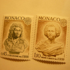 Serie Monaco 1974 Europa CEPT Sculptura 2 val.