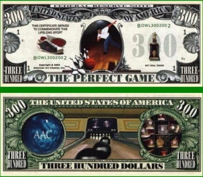 USA 300 Dollars Bowling UNC foto