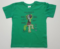 Tricou Minecraft T-Shirt Creeper Anatomy - 8 ani + CADOU BRATARA foto