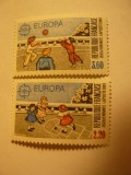 Serie Franta 1989 Europa CEPT Jocuri Copii 2 val., Nestampilat