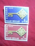 Serie Grecia 1968 Europa CEPT , 2 val., Nestampilat