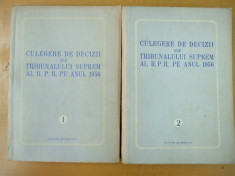 Culegere decizii ale Tribunalului Suprem 1956 2 volume foto