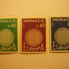 Serie Monaco 1970 Europa CEPT 3 val.