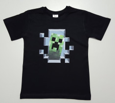 Tricou Minecraft T-Shirt Creeper inside !!! 8-9 ani + CADOU BRATARA foto