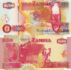 ZAMBIA 50 kwacha 2006 UNC!!! foto