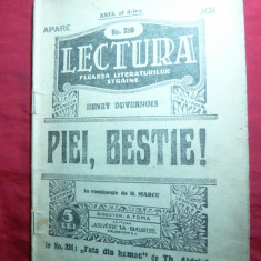 H.Duvernois - Piei , Bestie !-interbelica ,Colectia Lectura