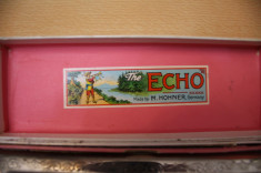 MUZICUTA-ECHO-HOHNER-CUTIE ORIGINALA-BELL METAL REEDS-D=17X5CM foto