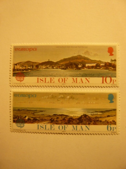 Serie Insula Man 1977 Europa CEPT Peisaje , 2 val.