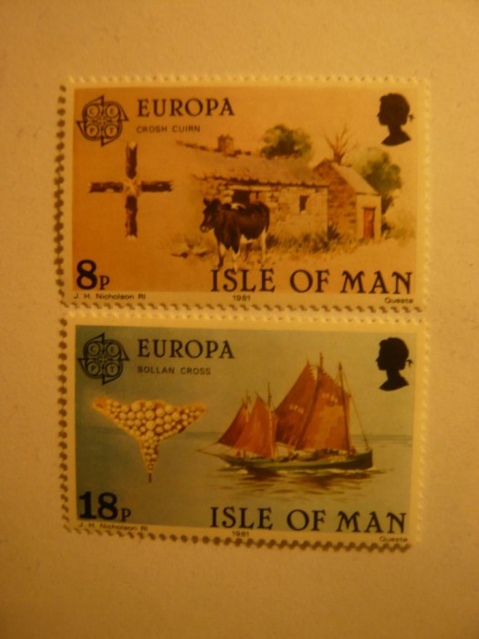 Serie Insula Man 1981 Europa CEPT Folclor , 2 val.