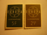 Serie Luxemburg 1960 Europa CEPT 2 val., Nestampilat