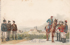 ARMATA ROMANA &amp;#039;&amp;#039;FALA TEREI&amp;#039;&amp;#039; LITHOGRAFIE ED. H. STEINBERG BUCURESCI~ 1900 foto