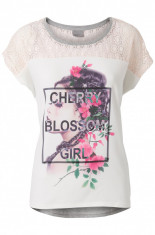 Bluza cu dantela Vero Moda -10153898 alb floral foto