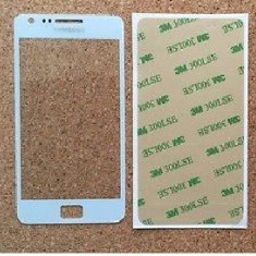 Sticla Display Fata Samsung Galaxy S2 i9100 ALB + adeziv si kit ustensile