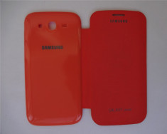 Husa Samsung Galaxy Grand Duos sau Grand Neo Flip Cover Portocaliu foto