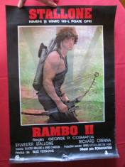 Afis cinema vechi Rambo 2, afis film Rambo II foto