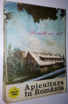 Lot 12 reviste/ revista APICULTURA IN ROMANIA - legate 1986 foto