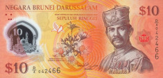 BRUNEI ? bancnota ? 10 Ringgit ? 2011 ? P-37 ? POLYMER ? UNC ? necirculata foto