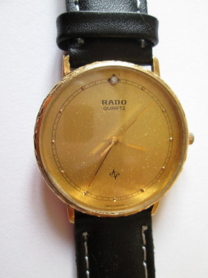 CEAS ORIGINAL RADO PLACAT AUR,MECANISM ETA 955112 PERFECT FUNCTIONAL foto