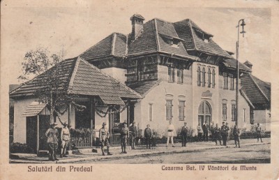 MILITARA SALUTARI DIN PREDEAL CAZARMA BATALIONULUI IV VANATORI DE MUNTE foto